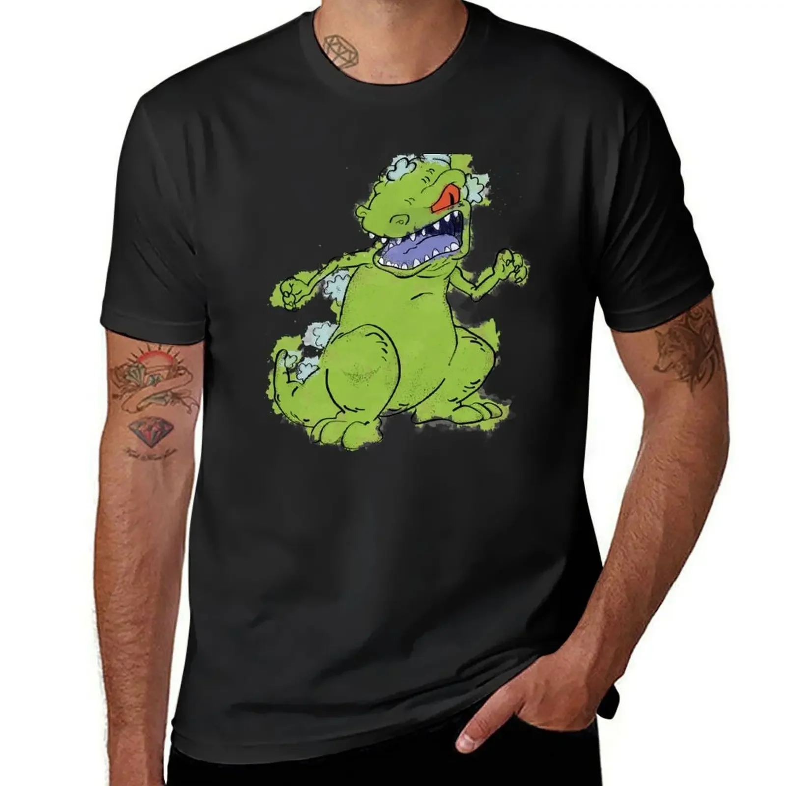 Цветная футболка Reptar дизайнерские рубашки с животным принтом для мальчиков