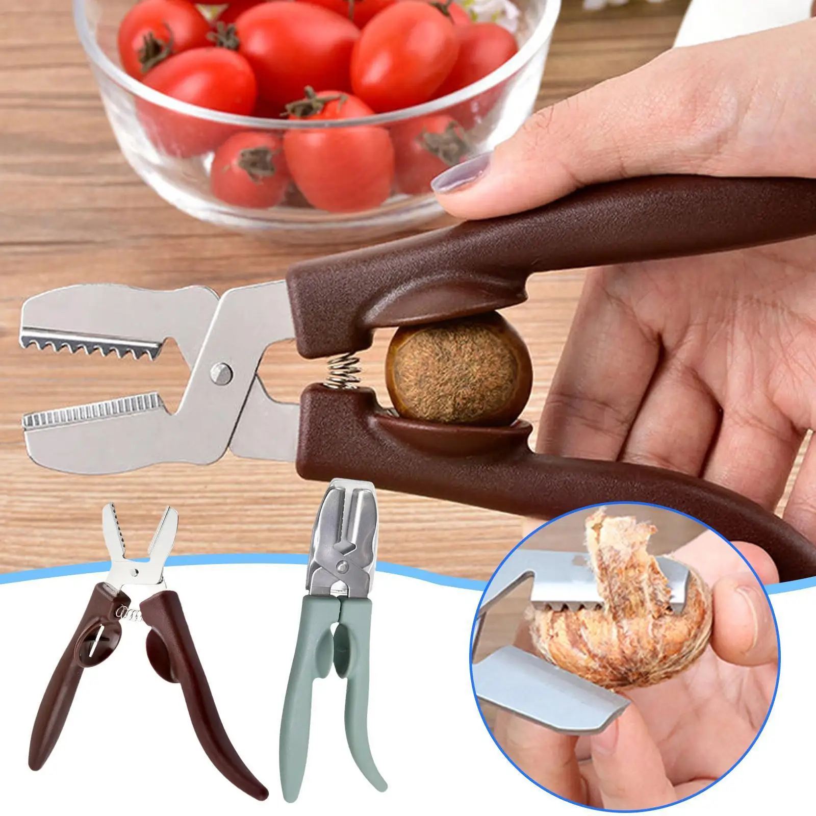 

1pc Multifunctional Chestnut Cracker Tool Chestnut Peeler Scissors Nut Cracking Tools Chestnut Opener Cutter For Kitchen Ga V5W1