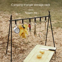 outdoor camping rack aluminum alloy large foldable outdoor camping hiking travel tools clothes storage hanger with hook bracket