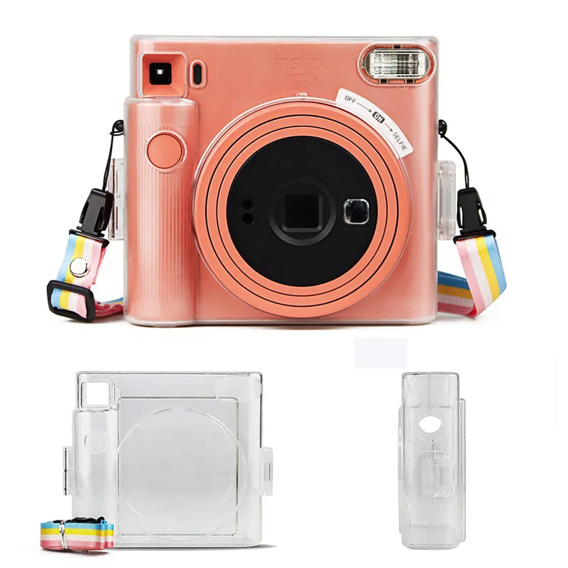 Фото Прозрачный чехол для Fujifilm Instax Square SQ1 с плечевым ремнем мгновенной камеры сумка