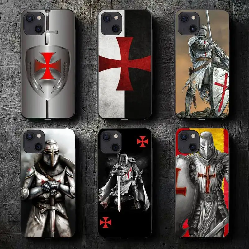 

Чехол Templar Knight для iPhone 11 12 Mini 13 14 Pro XS Max X 8 7 6s Plus SE XR