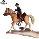 Миниатюрная Лошадь, ковбойская Шпилька, ферма, стабильный Конный рыцарь, Горский семена, экшн-фигурки, модель животных, игровой набор, фигурки, милые украшения