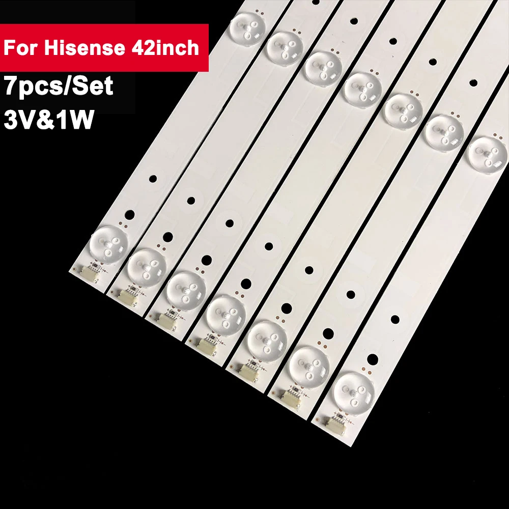 

7Pcs/Set Backlight LED TV Light Strips For Hisense 42inch SVH420AA7_4LED_REV02_20150410 LED TV Bars 43EC210D LED43EC200 LED43T11