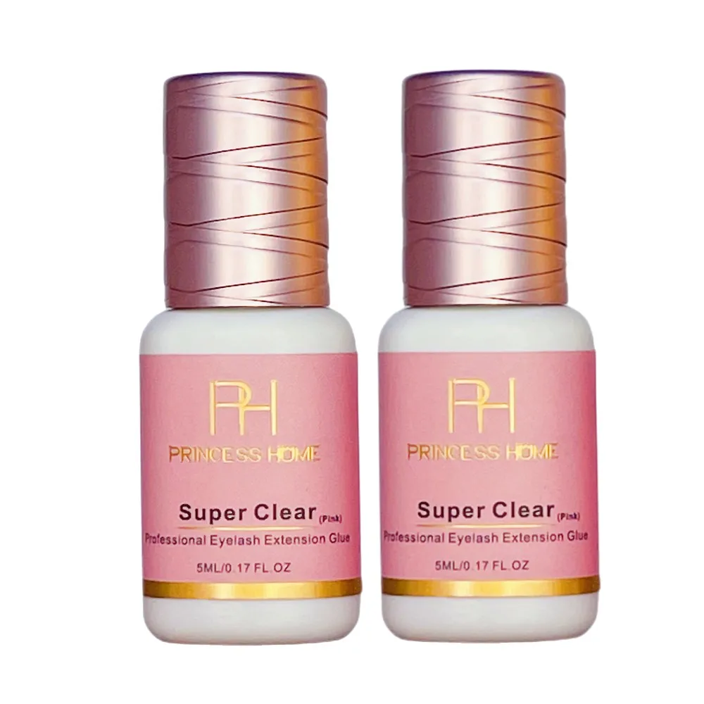 

Private Label 1s Fast Drying Professional Eyelash Extension Glue Super Clear Pink Jelly Lashes Glue For Pro Lashes Artist