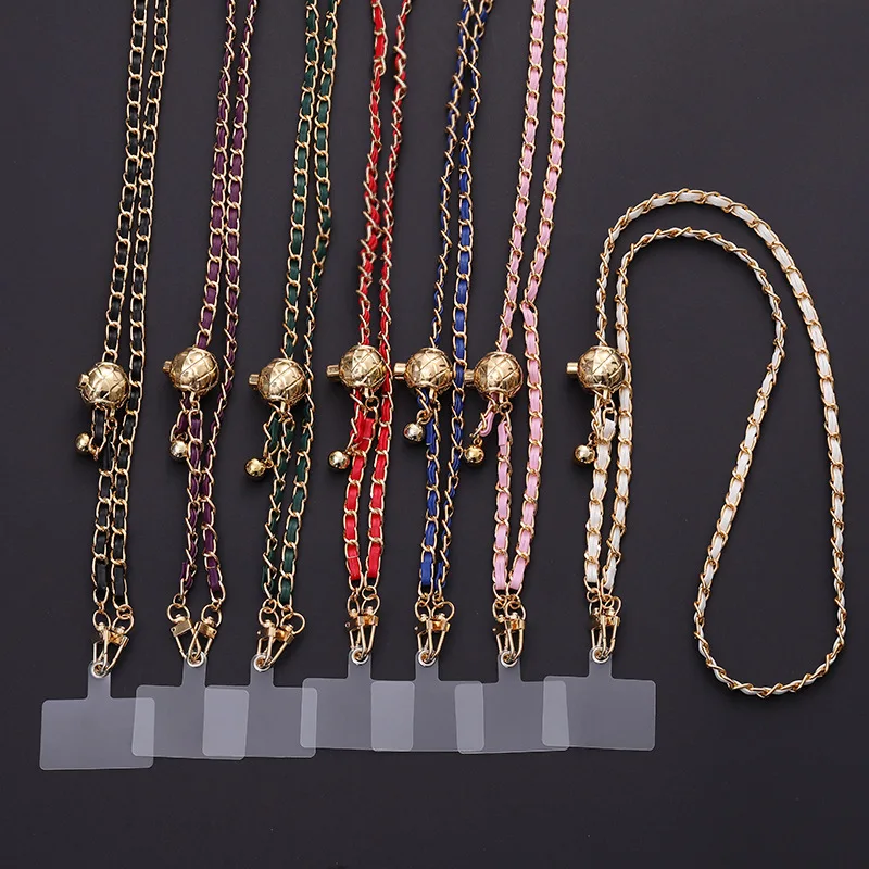 

Metal leather chain Long Chain Messenger Bag Lanyard Lobster Buckle diy Shoulder Strap Phone Case Accessories Backpack Jewelr