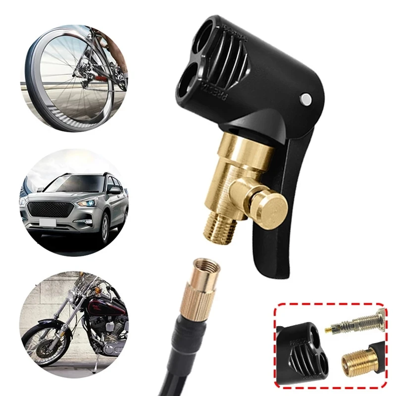 

Auto Air Pump Thread Nozzle Adapter Clamp Cars Tire Inflator Pumps Valve Connector Thread Connector Adapter Car Auto Accessories