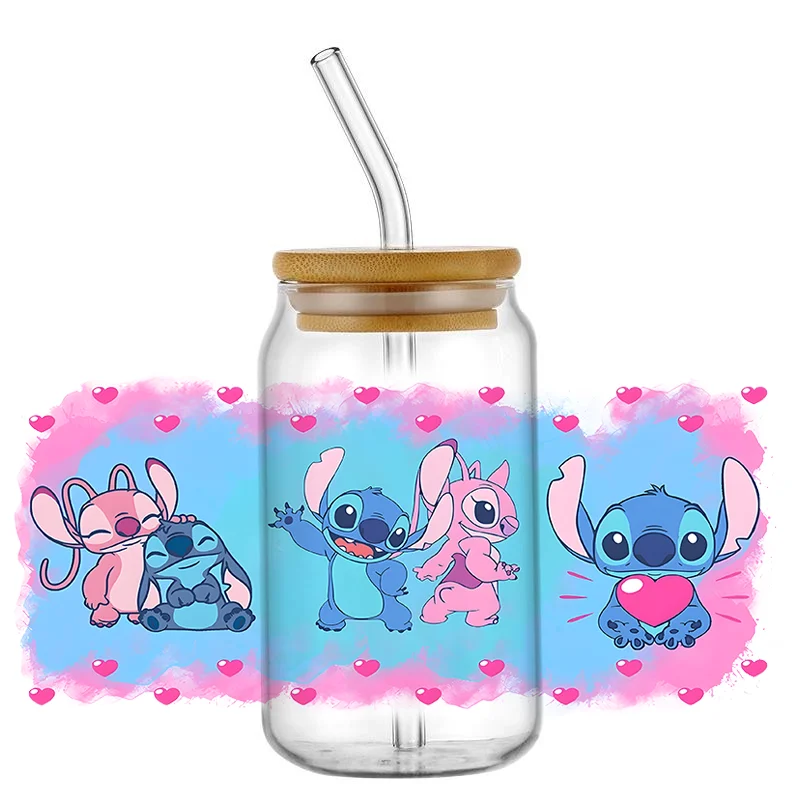 Фото Наклейки Funko с мультяшными рисунками LOVE для стеклянных стаканов, УФ-печать, долговечные клейкие этикетки, наборы для самостоятельного изготовления наклеек для посуды для напитков №4
