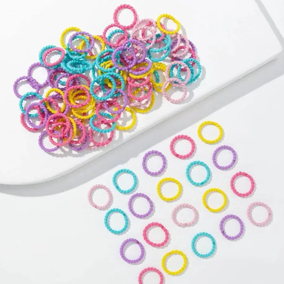 

100pieces Minimalist Colorful Kids Hair Tie back to school korean fashion