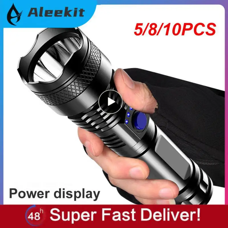 

5/8/10PCS Lantern Three Modes For Hunting Cycling Climbing Usb Rechargeable Light 3000ma Waterproof Ultra Powerful Flashlight