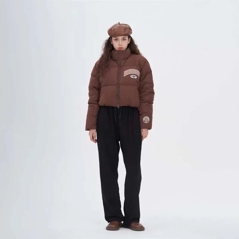 BADBLOOD The new winter model down jacket lettering embroidery loose casual short zipper jacket trend women's INS style