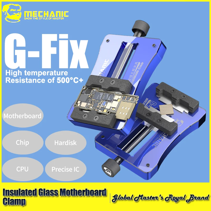 Фото 【MECHANIC】G-Fix Jig с термостойким приспособлением из закаленного стекла, печатная плата, материнская плата, чип процессора, IC, оловянная посадка, универсальный зажим №1