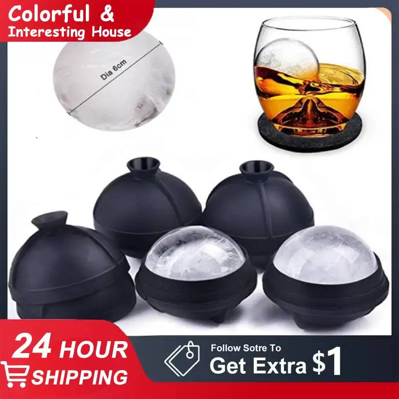 

Large Ice Mould Ice Ball Maker Ice Box Whiskey Round Ice Maker Quick Freezer Ice Mold Tray DIY Cocktail Kitchen Bar Tools