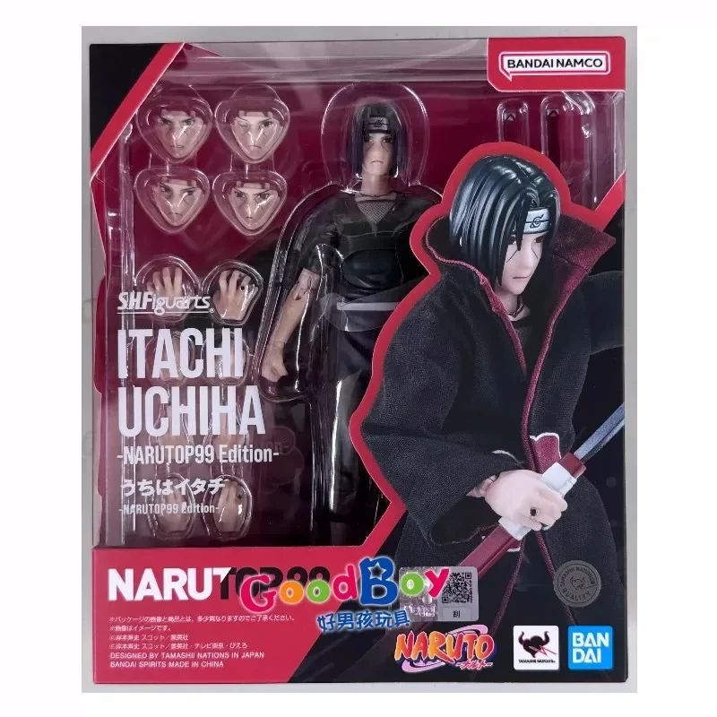 Фото Оригинальные фигурки Bandai S.H.Figuarts SHF Naruto Uchiha Itachi NARUTOP99 Edition в наличии, коллекционные аниме-фигурки, модели игрушек №1
