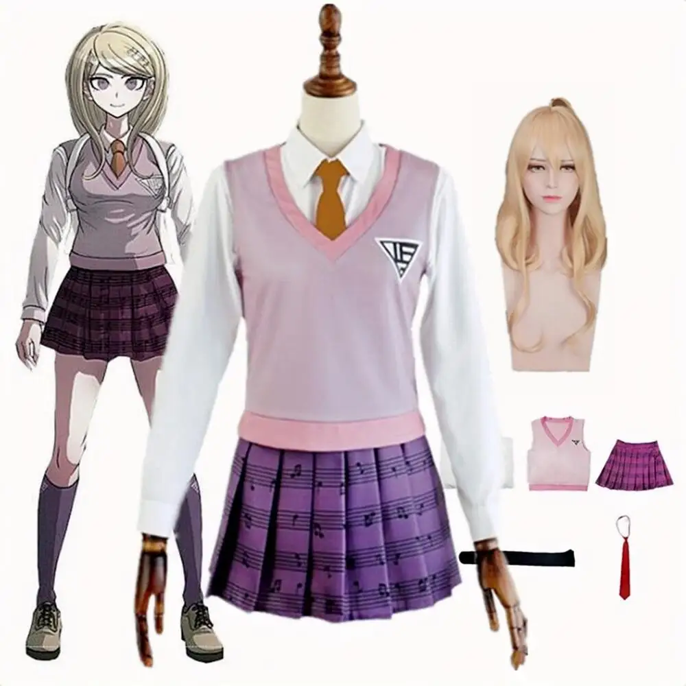 

Аниме Danganronpa Kaede Akamatsu косплей костюмы платье комплект униформы