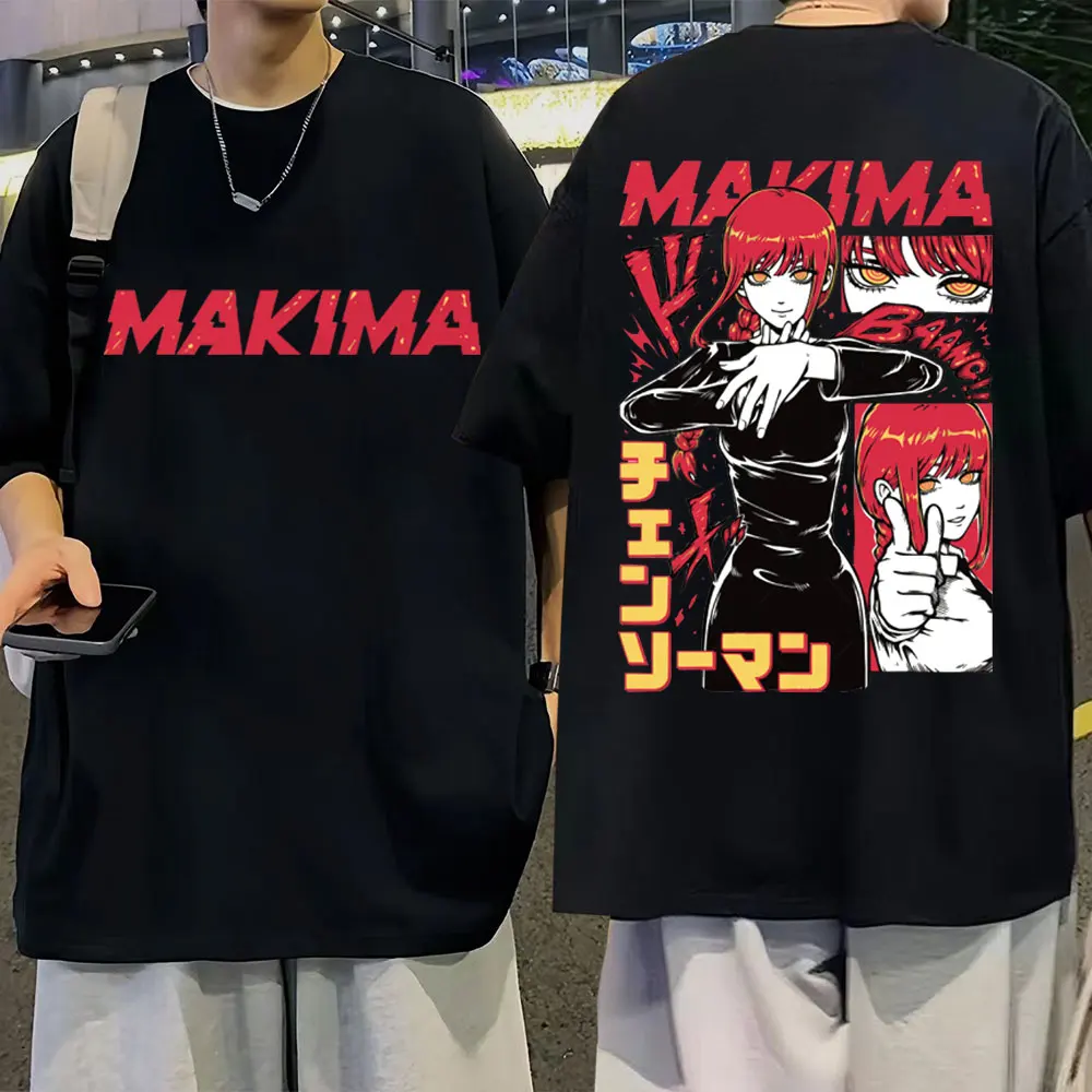 

Japan Anime Chainsaw Man T Shirt Makima Power Denji Graphic T-shirt Men Women Clothing Casual Oversized Man Short Sleeve Tshirts