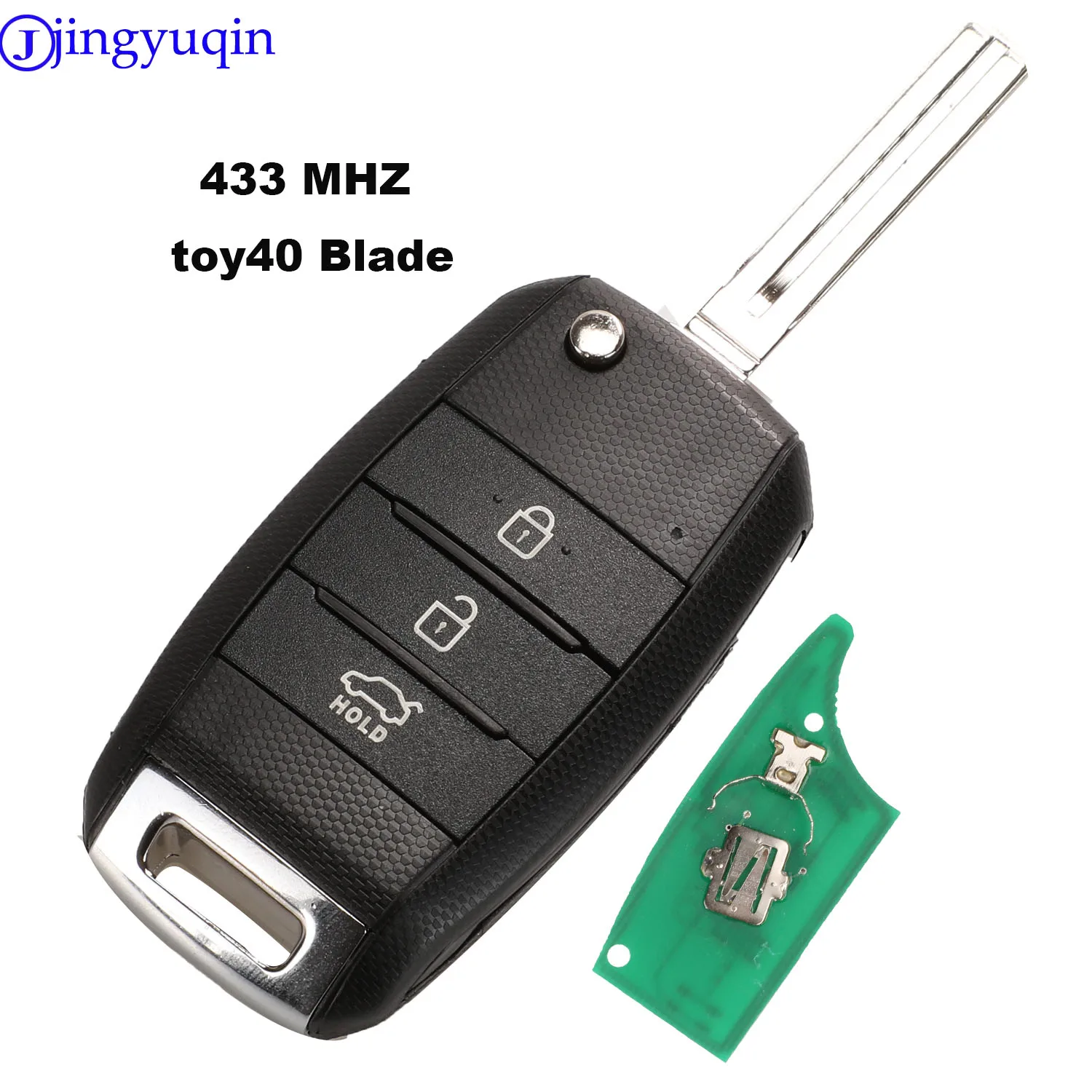 

Jingyuqin 3-кнопочный складной дистанционный автомобильный ключ для Kia K3 Sorento Sportage 2013 2014 2015 433 МГц с транспондером ID46/ID70