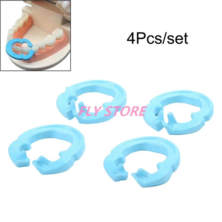 

4PCS Dental Resin Clamping Ring Separator Ring Sectional Contoured Metal Matrices Holder Matrix Fixed Clamp Autoclavable