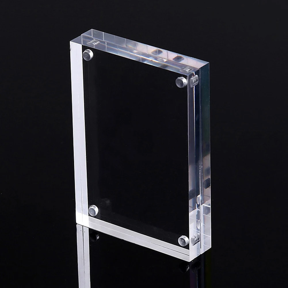 

Transparent Acrylic Photo Frame Magnetic Poster Display Stand Photo Frame Home Decoration Clear Crystal Poster Desk Show Stand