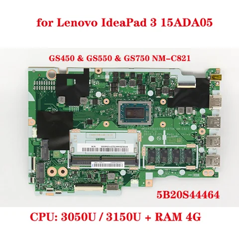 SN NM-C821 Lenovo материнская плата для ноутбука, совместимая с GS450 GS550 GS750 серии ideapad 3 15ada05 310 320 330 модели в наличии