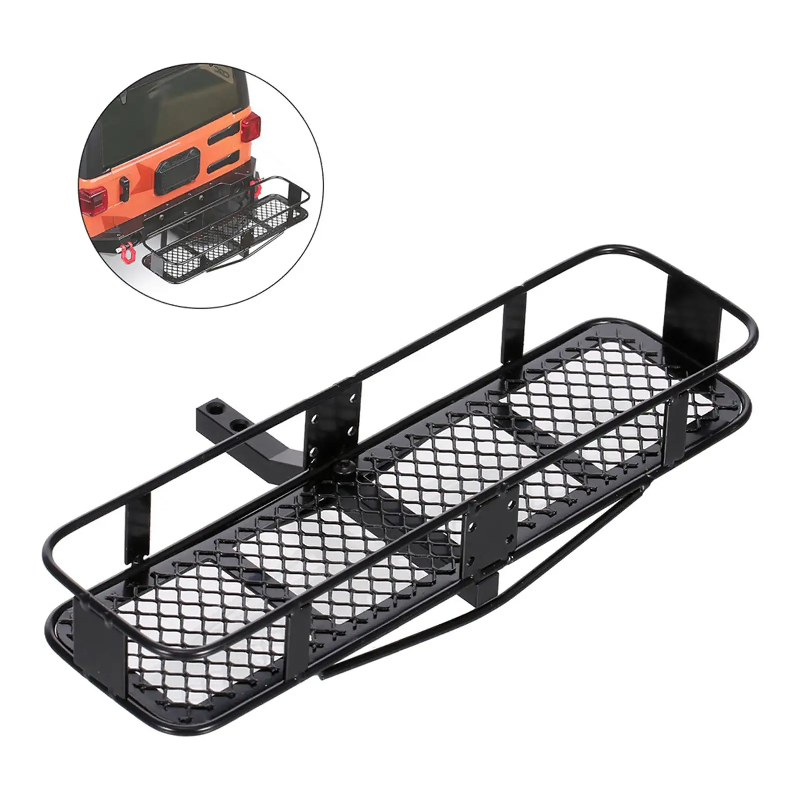 

1:-Quality Metal Holder Back Hitch Rear Luggage Basket for HSP RC Car