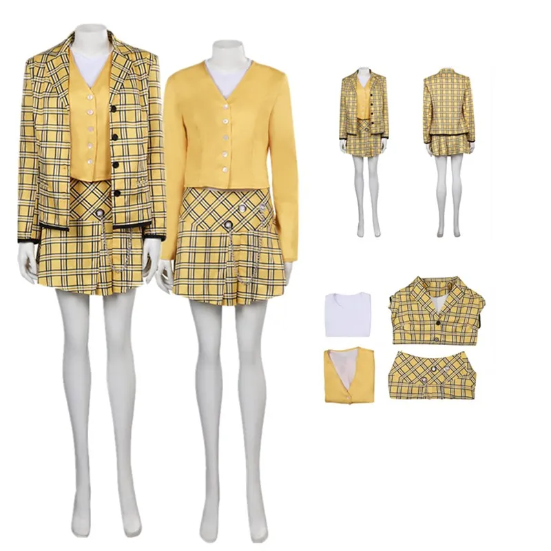 

Костюм для косплея Cher в стиле Фэнтези 1995, женская рубашка без ключа для ролевых игр, одежда для фантазии, карнавальный костюм на Хэллоуин