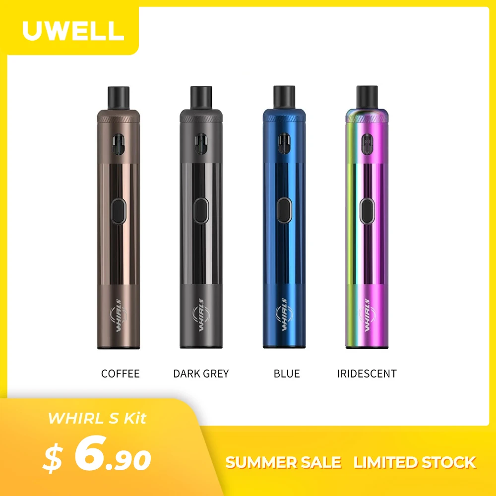 

UWELL Whirl S Starter Kit 2ml 18W 1450mAh Built-in Battery AIO Vape Pen Top Filling Pod Mod System Kit E-Cigarette for RDL/MTL