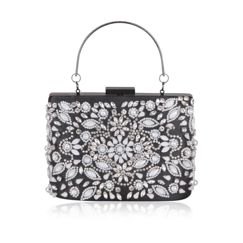 

Women's Evening Purses Luxury Clutch Bags Diamond Wallet Bags Party Chain Shoulder Bags Pearl Handbag Wedding