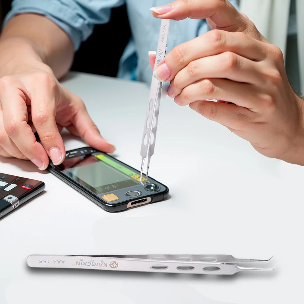 Промышленные пинцеты для электроники антистатические изогнутые прямые кончики