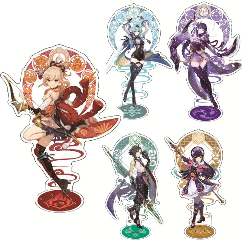 

Аниме-фигурка Genshin Impact Xiao Venti Hutao Zhongli акриловая модель на подставке, настольное украшение, стоячий знак