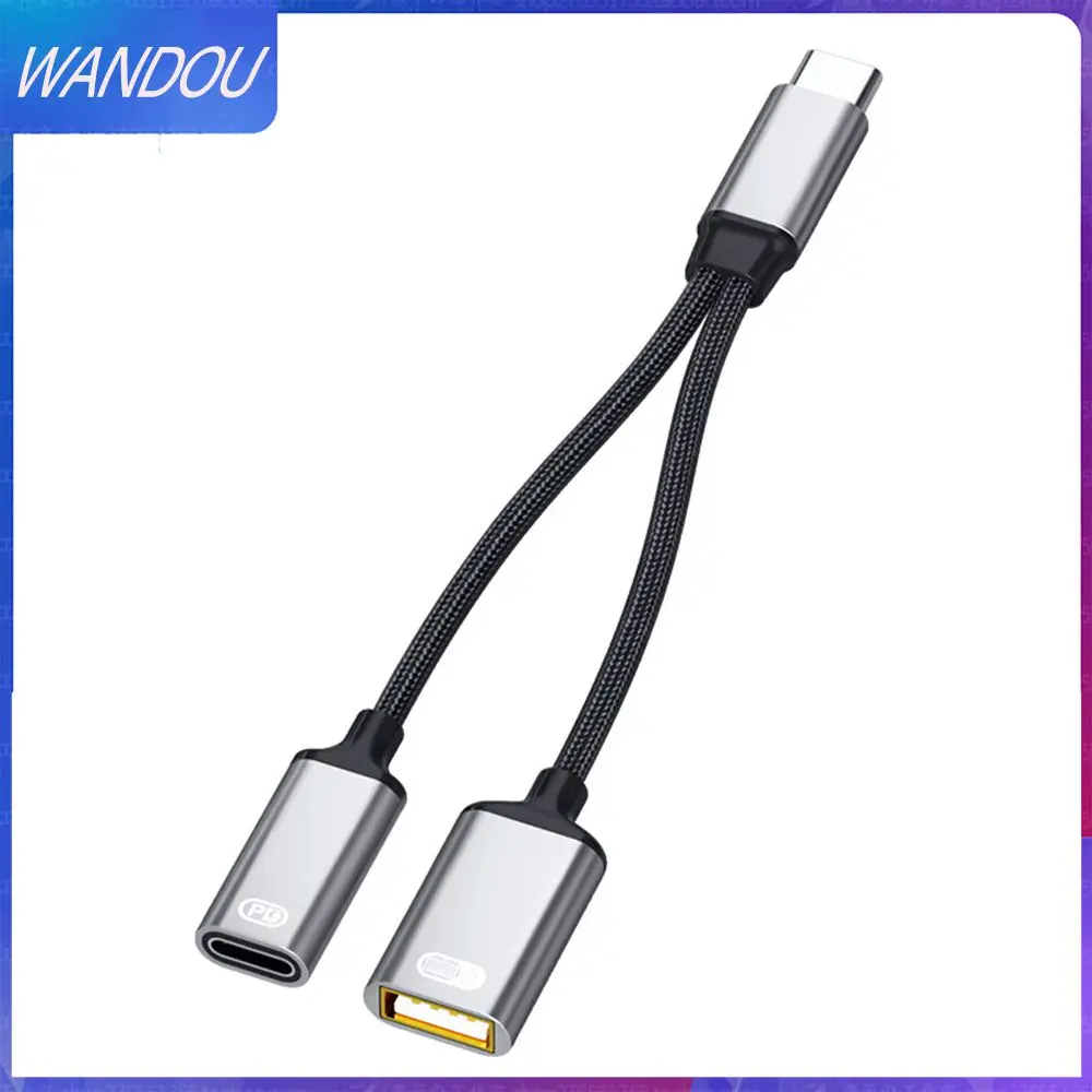 

2 In 1 30w Pd Type-c Otg Cable Adapter Fast Charging Usb Female Splitter Adapter Splitter Adapter Multifunction Cable Adapter