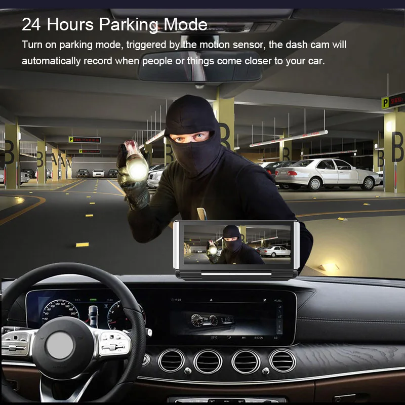 Автомобильный видеорегистратор 7 дюймов 4G ADAS Android 1080 камера заднего вида Wi-Fi