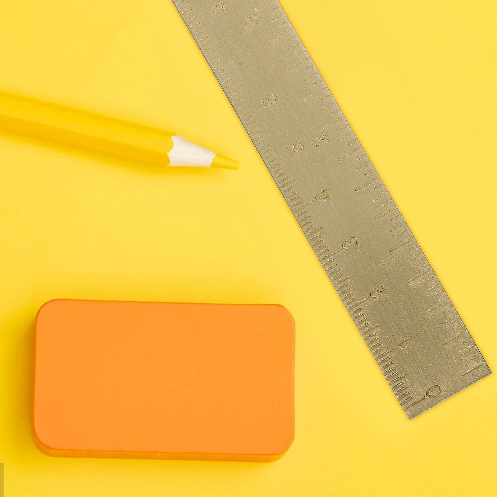 Латунная линейка металлическая для рисования Золотая прямая Линейка унисекс