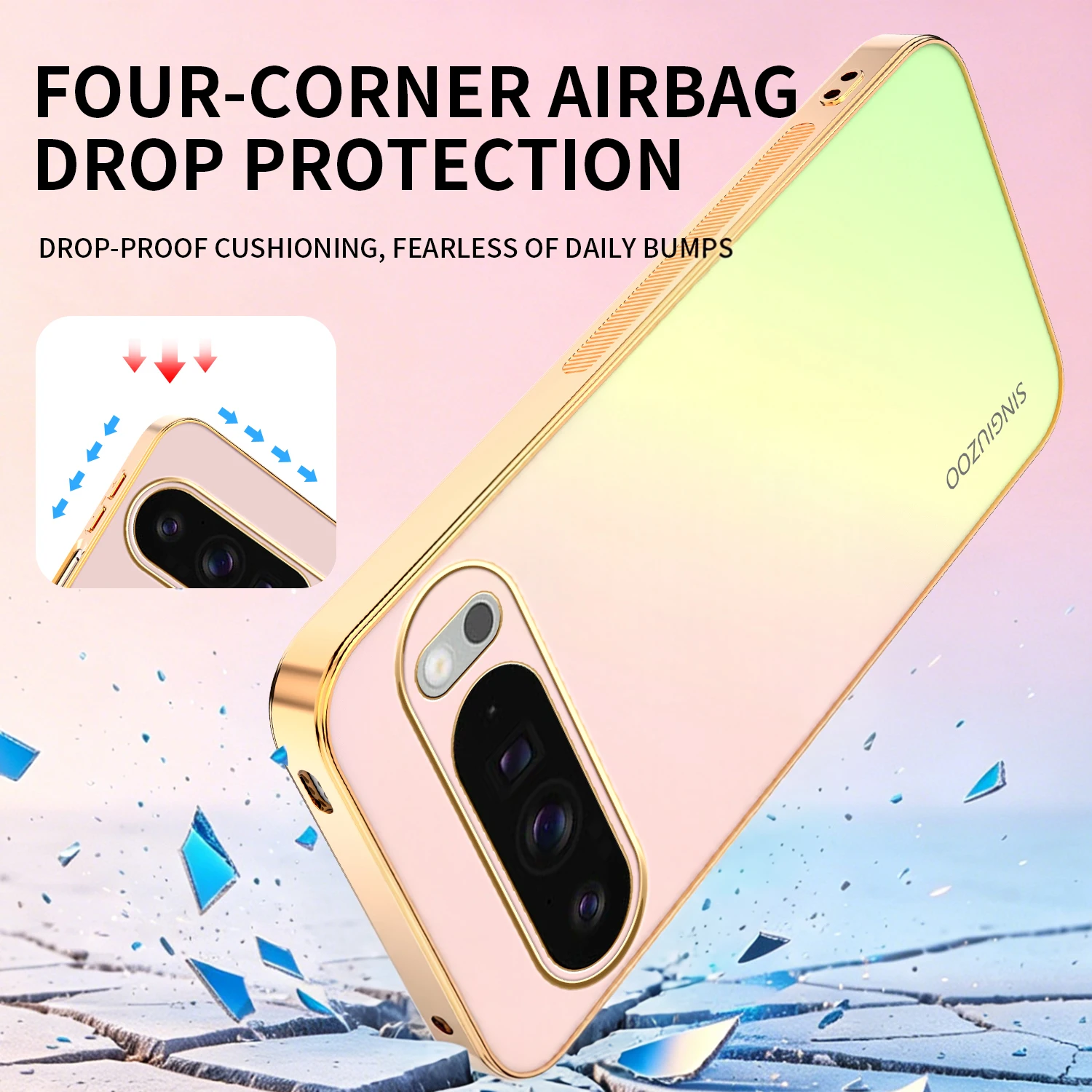 Фото Матовый градиентный чехол с покрытием AG для Google Pixel 11 10 9 Pro XL 8 7 6 8A 7A 6A, противоударный, с полной защитой камеры, задняя крышка №4
