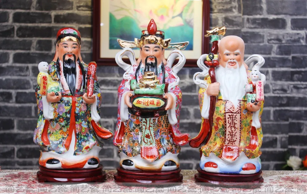 ТОП ХОРОШО- ДОМАШНИЙ вестибюль Пропичная удача прощающий бизнес FU LU SHOU Бог FENG SHUI