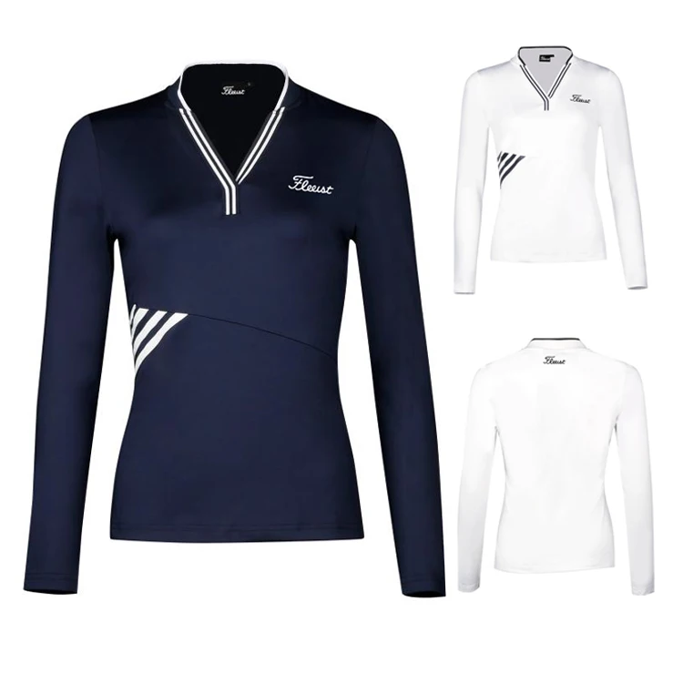 

New Golf Women's Autumn and Winter Warm Four-color Long-sleeved Breathable Slim-fitting Golf Sports Stretch Leisure Golf Wear