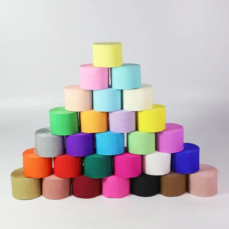 Цветная гофрированная бумага для оригами 25м