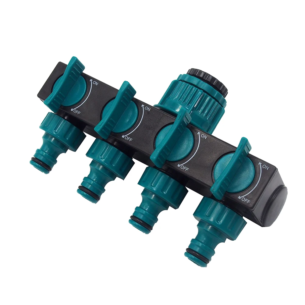 

Garden Irrigation 4-way Tap Hose Splitter Garden Drip 1/2 or 3/4 Hose Fittings Pipe Connector Irrigation 180*102*80mm
