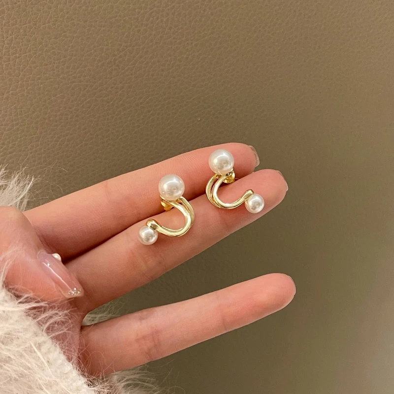 

New Simple Celebrity Style Pearl Drop Earrings for Women Girls 2021 Korean Fashion Jewelry Wedding Girl's Sweet Accessories 777