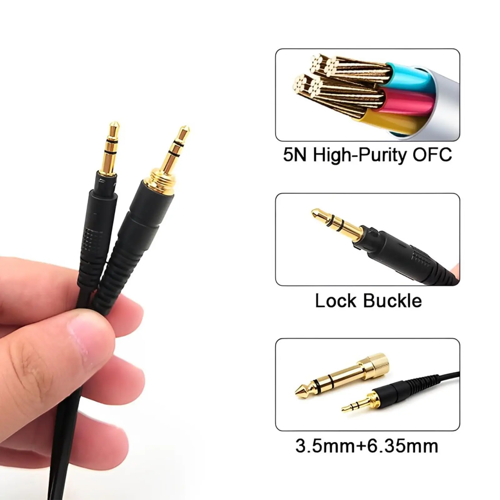 Кабель OFC высокой степени очистки 5N совместимый с техникой EAH-DJ1200 наушники и
