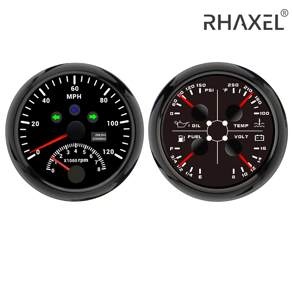 Автомобильный комплект датчиков RHAXEL 2 GPS Спидометр 120 км/ч с тахометром 4 в 1