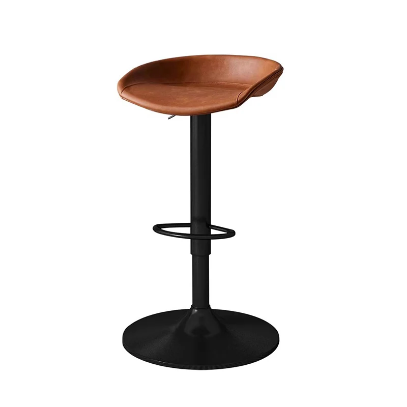 Скандинавская искусственная кожа барный стул ожидание кафе банки домашняя кухня