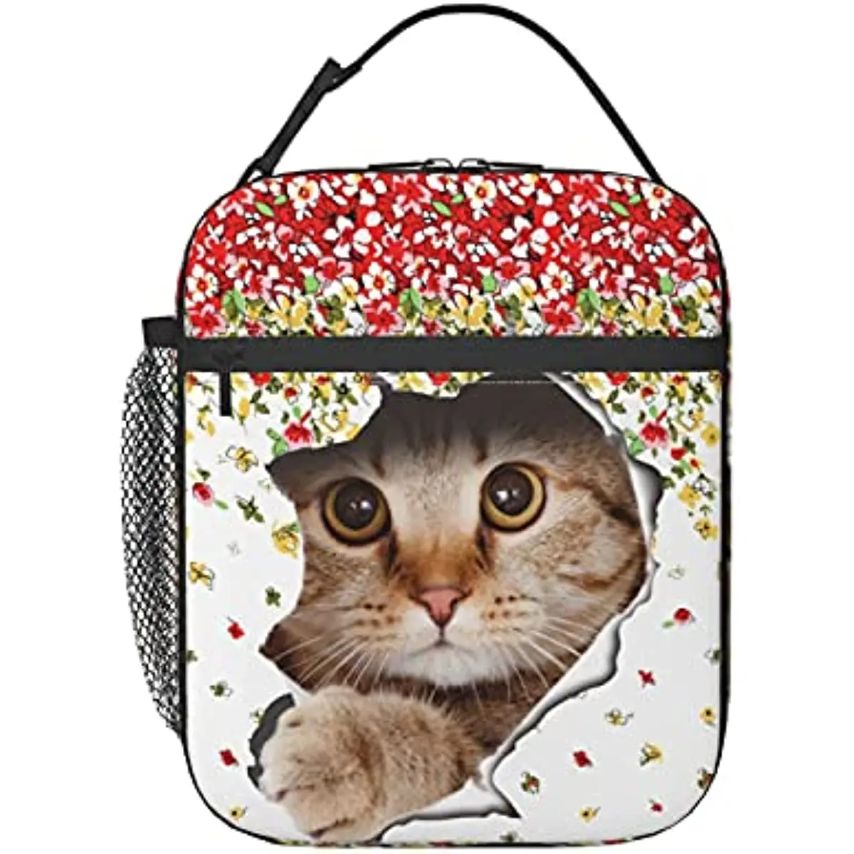 

Portable Lunch Bag 3D Cat Insulated Lunch Tote Bag Cooler Thermal Lunchboxes for Travel Picnic Work Lunch Bags for Children