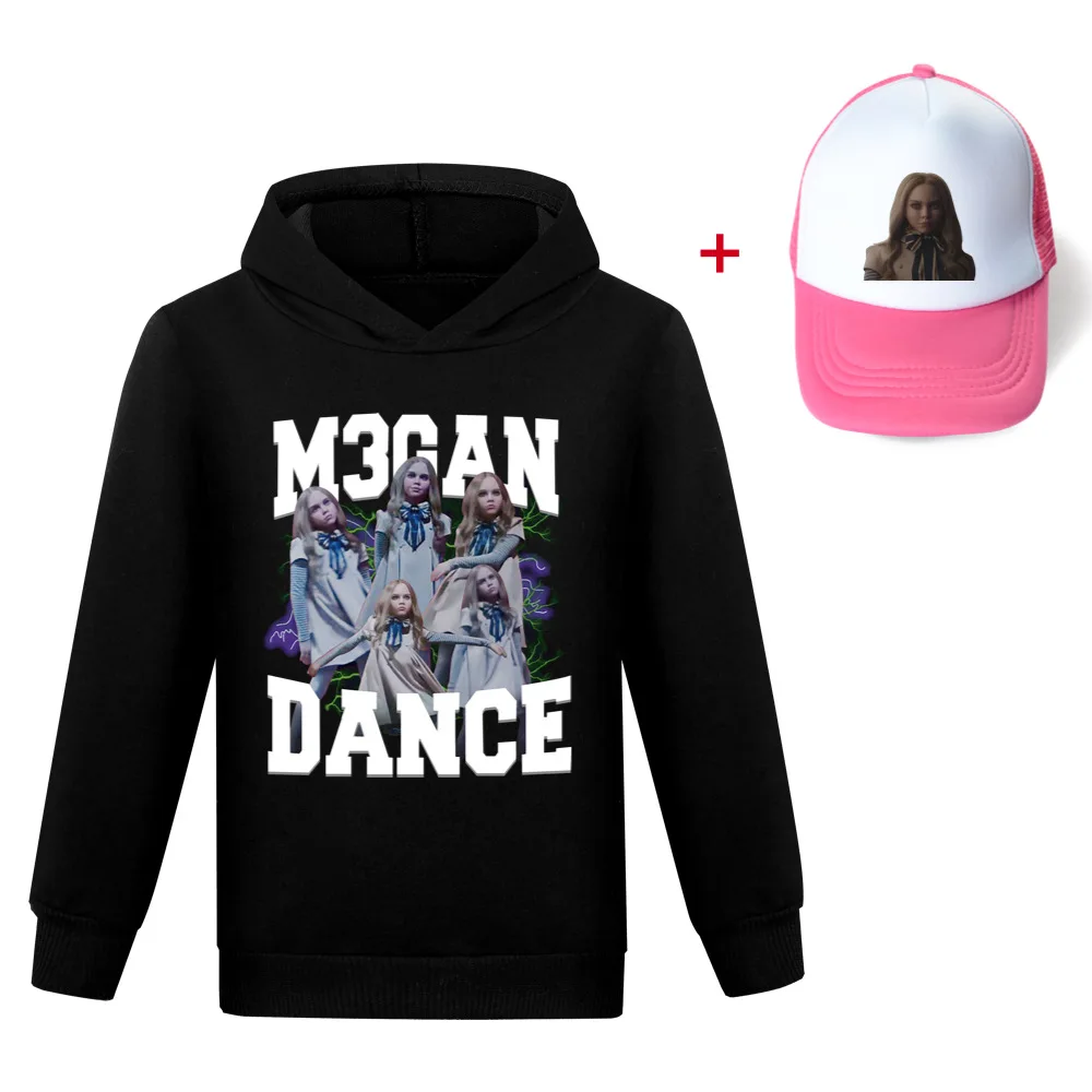 

M3gan AI Doll Robots Kids Hoodie Sweatshirt Toddler Girl Spring Hooded Megan Printed Long Sleeve Shirt Clothes Christmas Gift