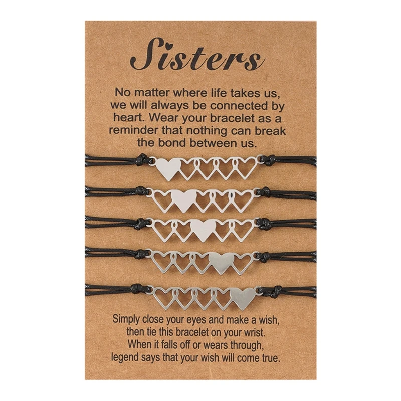 

for soul Sister Expandable Bangle Bracelet Heart Link for Women Friendship Love