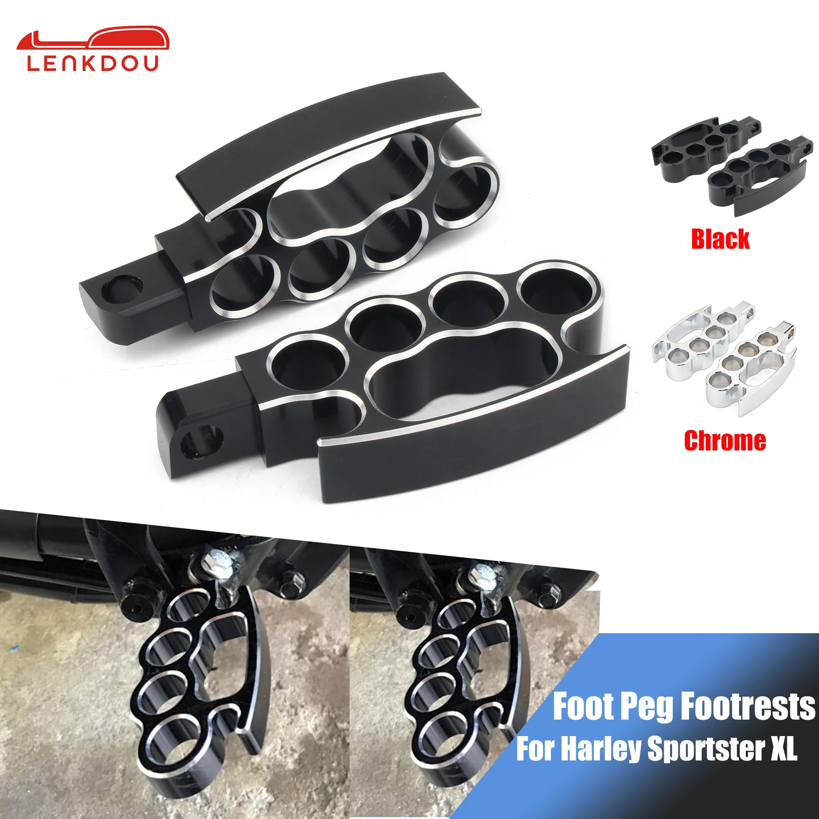 

Flying Knuckle Foot Peg Footrests For Harley Sportster XL 883 1200 Touring Road King Dyna Softail V-Rod Motorcycle Accessories
