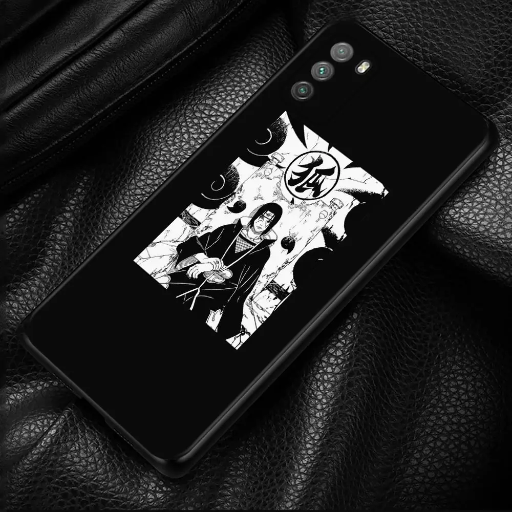 naruto itachi uchiha phone case for xiaomi poco x3 nfc m3 m4 pro f1 mi 12 11 11t lite 10t 10 9t note 10lite silicone cover free global shipping
