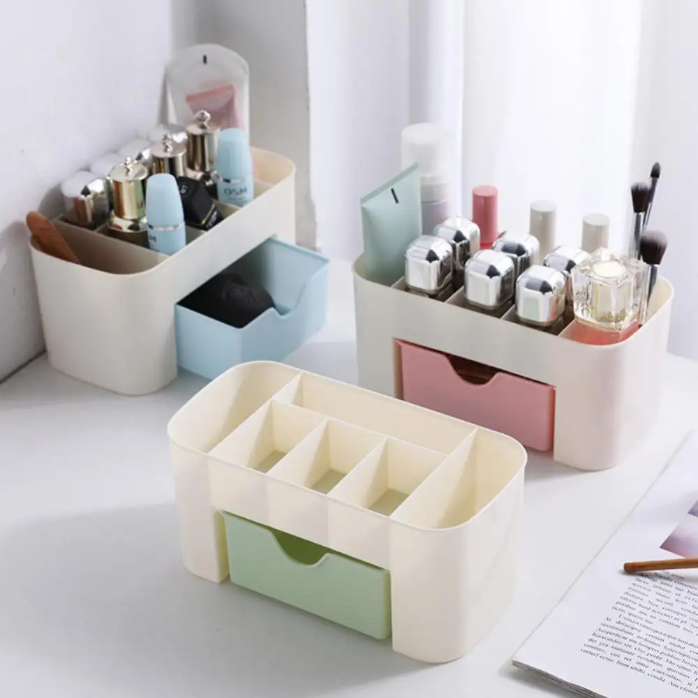 

Makeup Organizer Storage Box With Drawer Cotton Swab Stick Storage Case Lipstick Organizer Brush Holder Makeup Acrylic Plastic