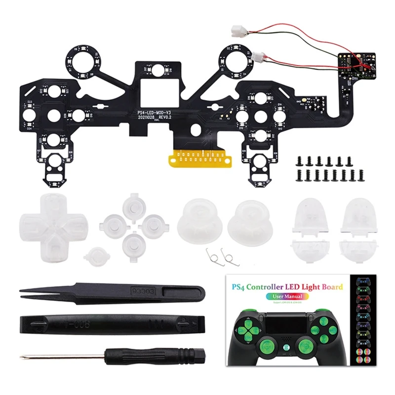 

Multi-Color D-Pad Thumstick Face Button DTF LED Kit 8 Colors for Controller