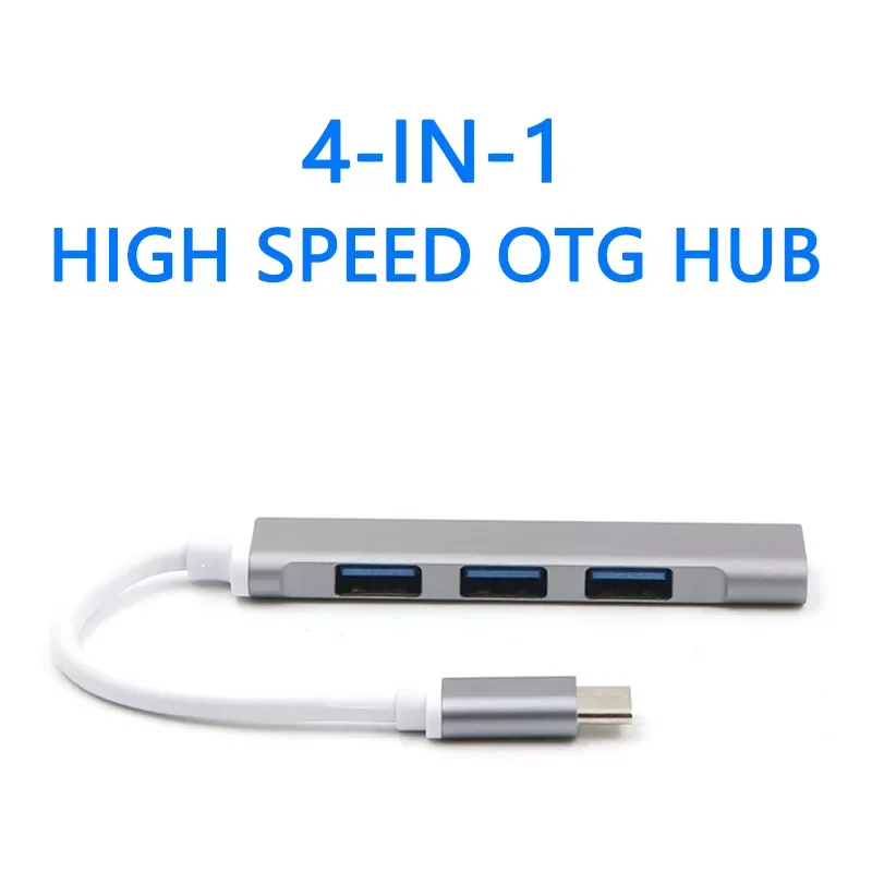 

4-Port USB 3.0 2.0 Ultra Slim Data Hub Type-c HUB for Macbook,Mac Pro/mini,iMac,Surface Pro,XPS,Notebook PC,USB C HUB 1m