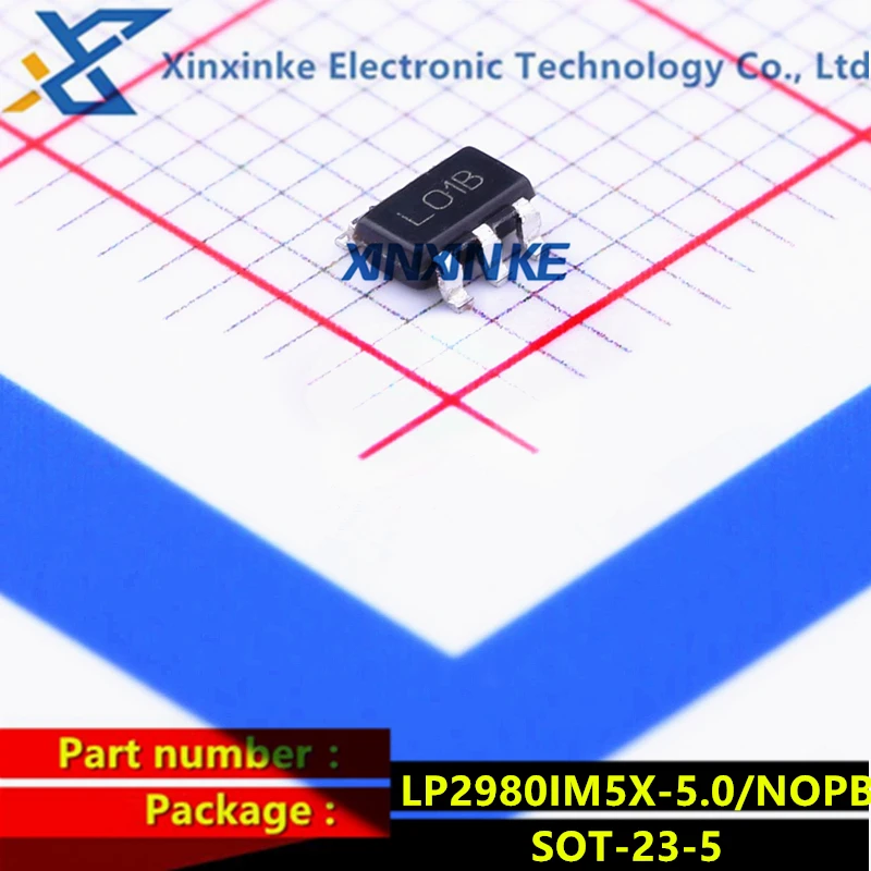

LP2980IM5X-5.0/NOPB LO1B SOT-23-5 LDO Voltage Regulators 50mA 16V, low-dropout voltage regulator with enable Brand New Original